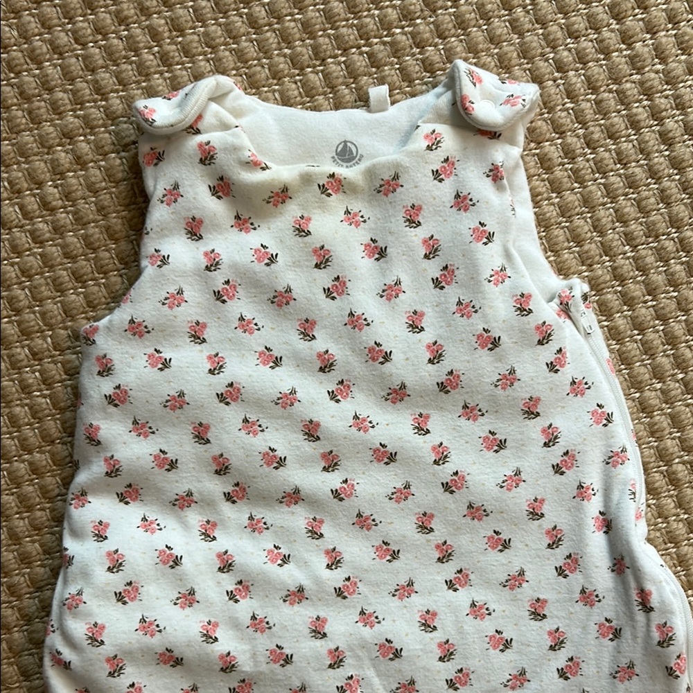Pink Floral Petit Bateau Sleep Sack - 6 months